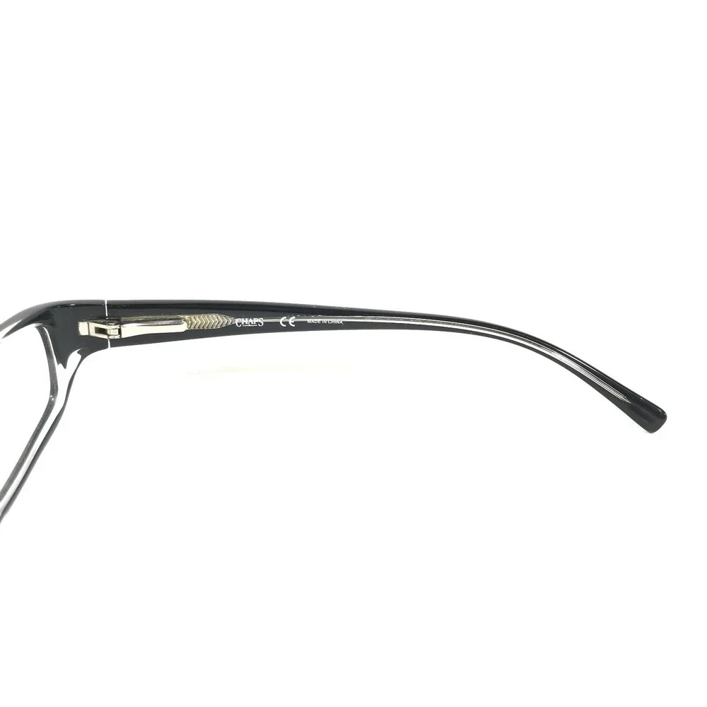 Chaps Eyeglasses Frames CP3002 541 Black Clear Rectangular Full Rim 52-16-135